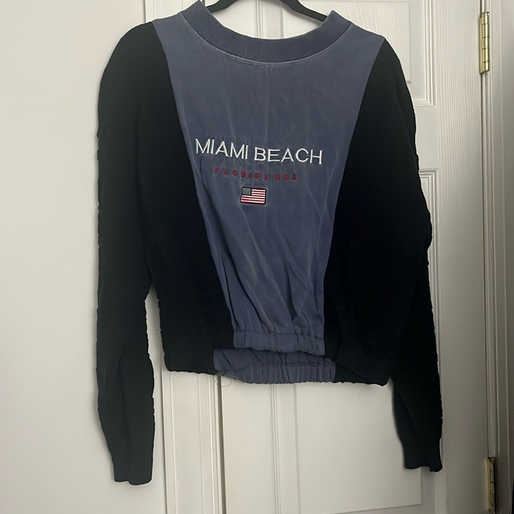 Cropped “Miami” Crewneck Sweatshirt